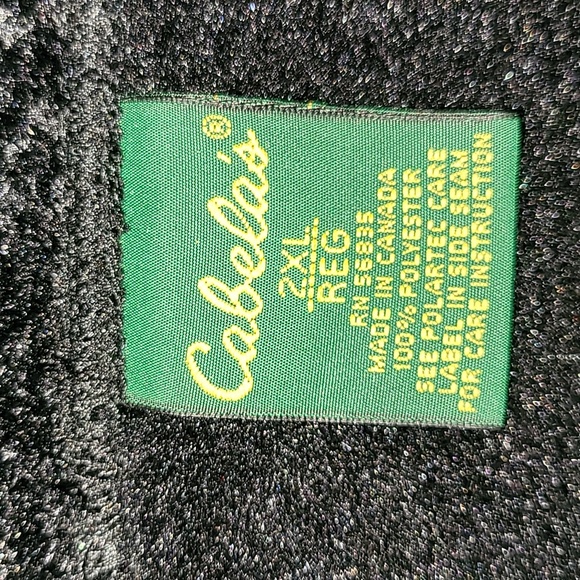 Vintage. Made in USA. Cabela's. Fuzzy Pullover T-neck. Women's size XL - Picture 5 of 13